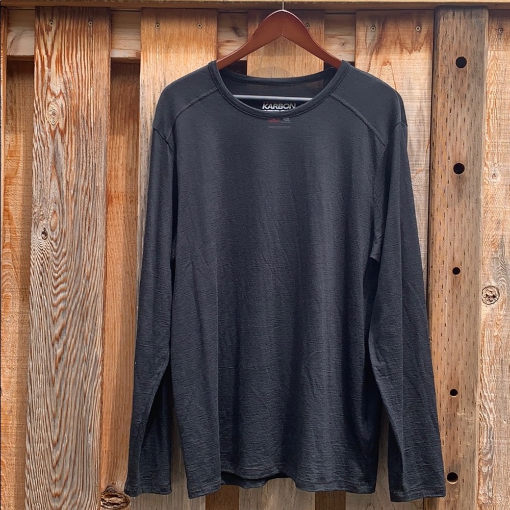 Karbon 100% Merino Wool black base layer